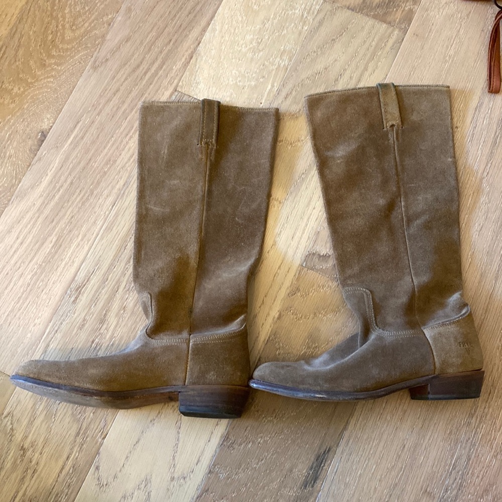 Frye suede camel boots size 8